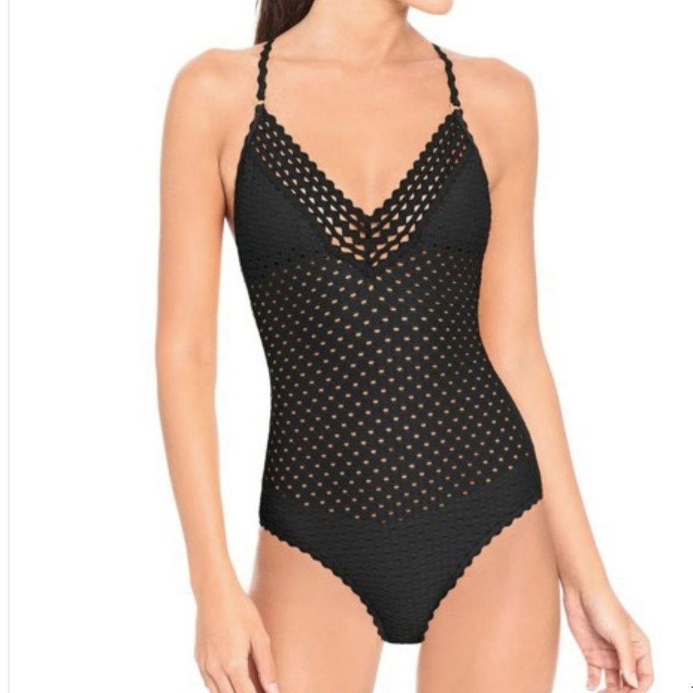 ROBIN PICCONE Chira V-Neck One Piece - Siz…